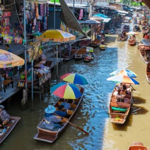 Damnoen Saduak Floating Market & Maeklong Market Explorer
